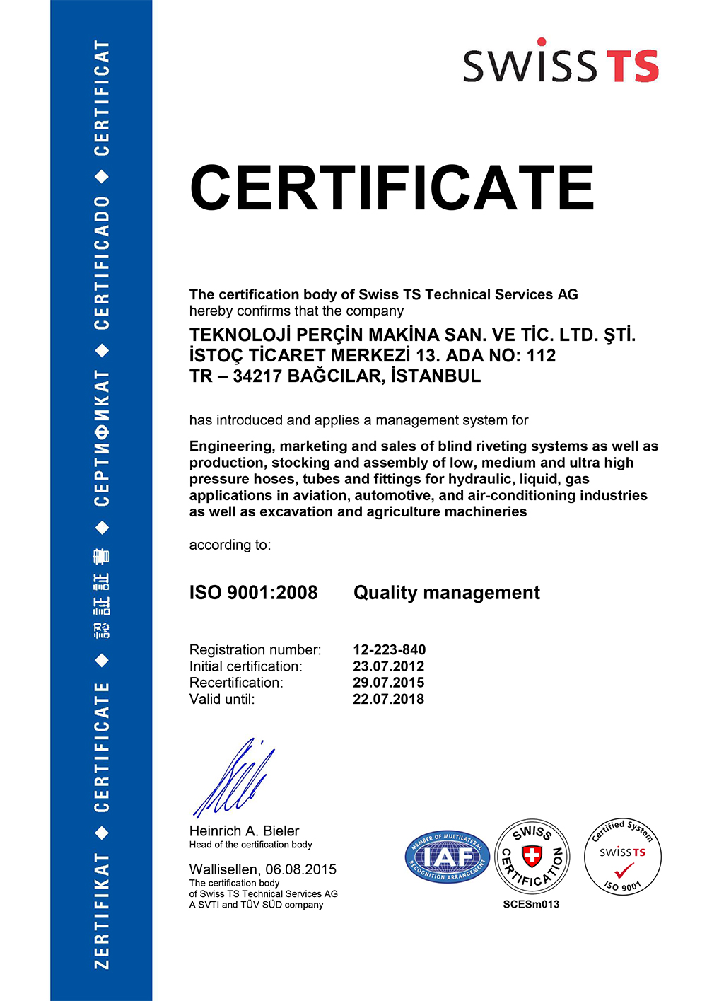 ISO 9001 İngilizce